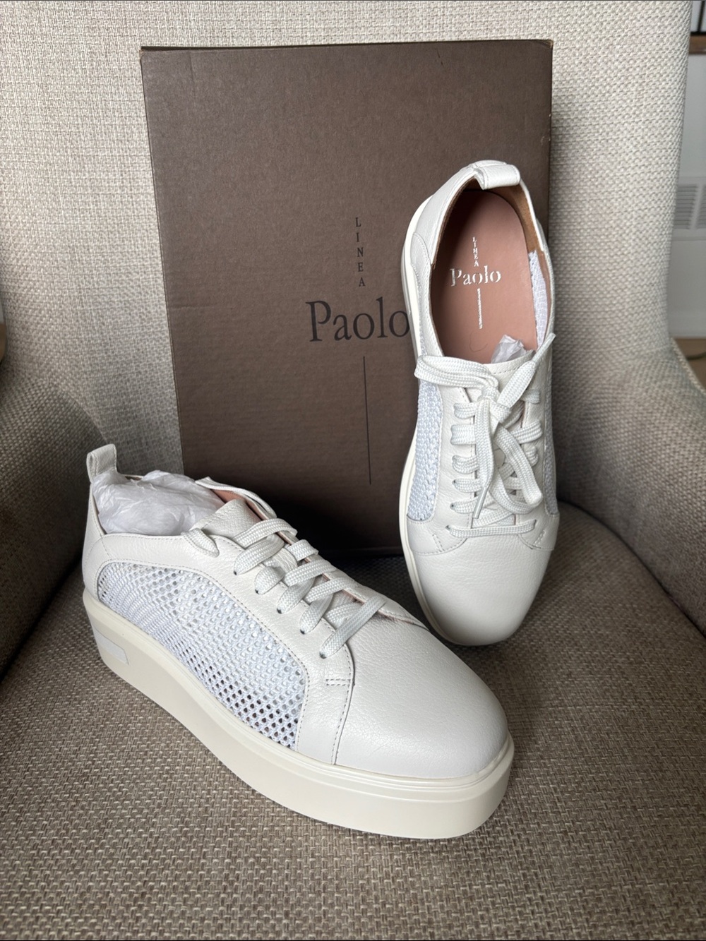 Paolo-White women’s Platform Sneakers